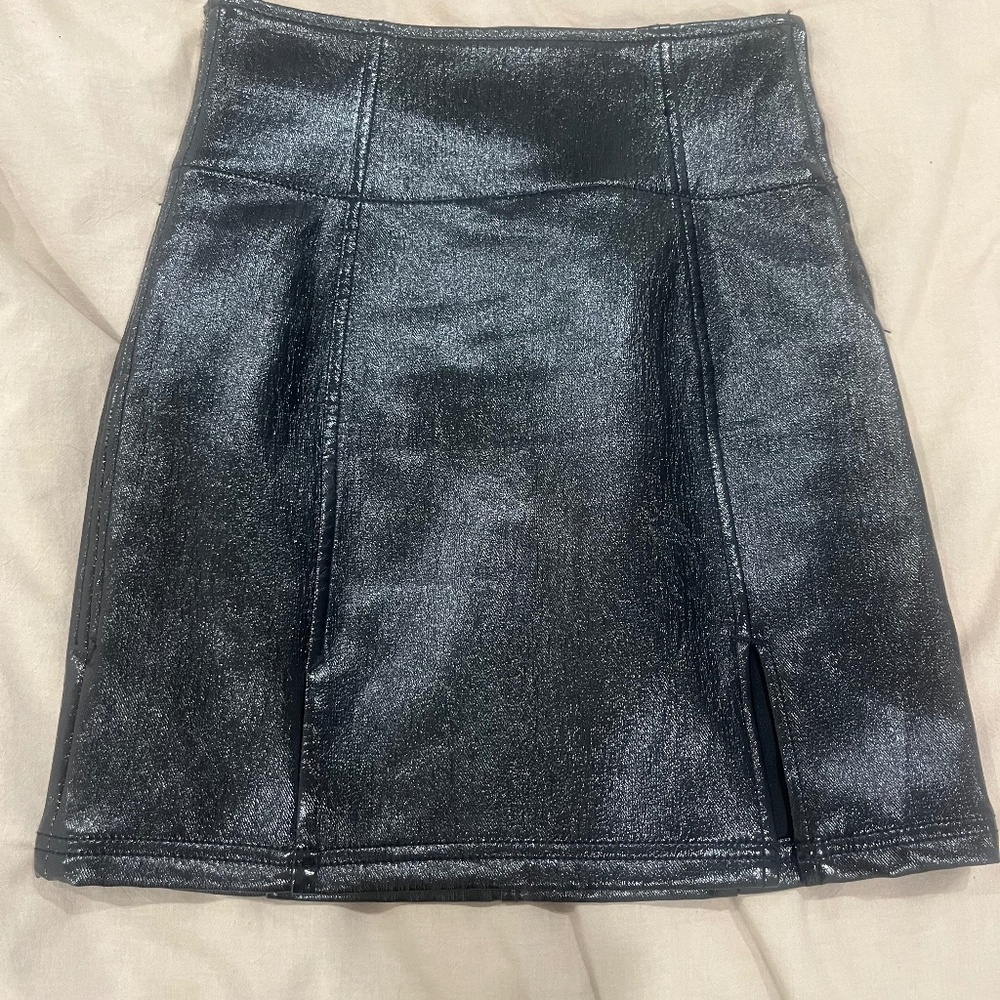 Vegan Leather Free People Skirt
